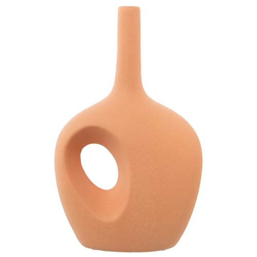 DRW Tischvase mit Keramikloch, 22 x 13 x 36 cm, Braun/Ziegelbraun, Medidas: 22x13x36cm DRW Tischvase mit Keramikloch, 22 x 13 x 36 cm, Braun/Ziegelbraun, Medidas: 22x13x36cm von DRW