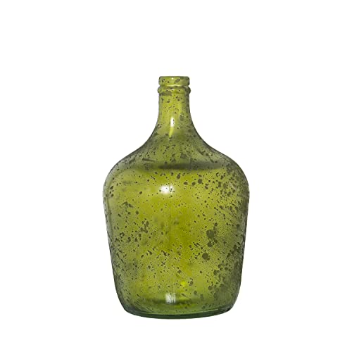 DRW Vase aus recyceltem Glas mit 4 l Kanister in Grün 18 x 30 cm, Verde, estandar von DRW