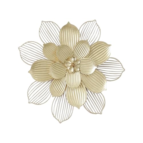 DRW Wandleuchte in Blumenform aus vergoldetem Metall, 4 x 45 x 49,5 cm DRW Wandleuchte in Blumenform aus vergoldetem Metall, 4 x 45 x 49,5 cm von DRW