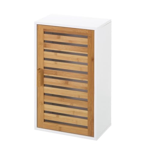 DRW Wandschrank mit 1 Tür aus MDF-Holz in Natur und Weiß DRW Wandschrank mit 1 Tür aus MDF-Holz in Natur und Weiß von DRW