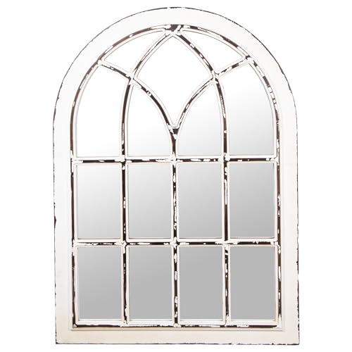 DRW Wandspiegel in Fensterform aus Holz und Weiß, 79 x 4 x 110 cm DRW Wandspiegel in Fensterform aus Holz und Weiß, 79 x 4 x 110 cm von DRW
