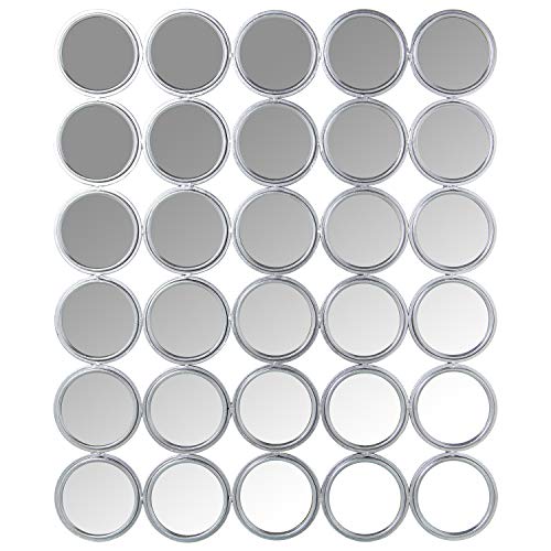 DRW Wandspiegel mit 30 runden Spiegeln, aus Metall, silberfarben, 73 x 2 x 87,5 cm, INT.11,5 cm DRW Wandspiegel mit 30 runden Spiegeln, aus Metall, silberfarben, 73 x 2 x 87,5 cm, INT.11,5 cm von DRW