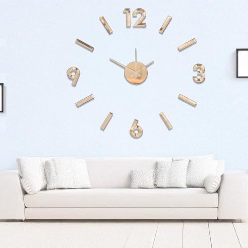 DRW Wanduhr aus Eva-Gummi, max. 60 cm, goldfarben, 60 x 2 x 60 cm von DRW