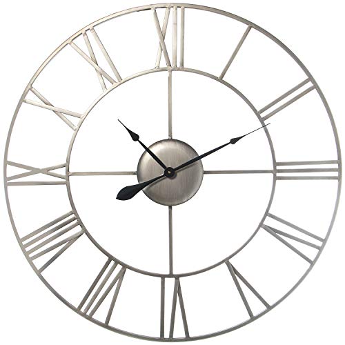 DRW Wanduhr rund aus Metall in Silber 90 x 4 cm DRW Wanduhr rund aus Metall in Silber 90 x 4 cm von DRW