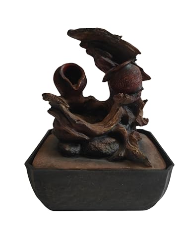 DRW Wasserbrunnen mit Kanaren aus Kunstharz, handbemalt, mit Motor, braun, 45x30x30 DRW Wasserbrunnen mit Kanaren aus Kunstharz, handbemalt, mit Motor, braun, 45x30x30 von DRW