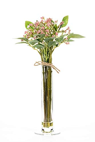 DRW Wassermitte, solide und Polyester-Blumen in Rosa, 35 cm von DRW