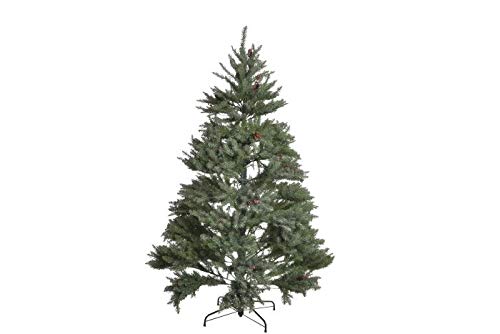 DRW Weihnachtsbaum aus PVC und 300 LEDs mit 914 Zweigen in grün 110 x 110 x 150 cm von DRW