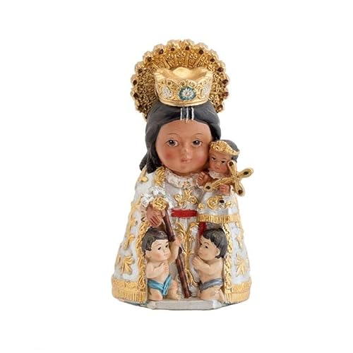 DRW Figur Jungfrau der Desamparaten Kinder, handbemalt, Harz, 9 cm von DRW