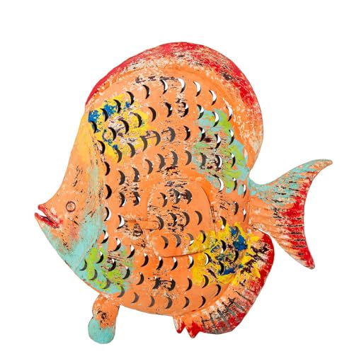 Kerzenhalter Eisfisch in Orange, 49 x 13 x 50 cm Kerzenhalter Eisfisch in Orange, 49 x 13 x 50 cm von DRW