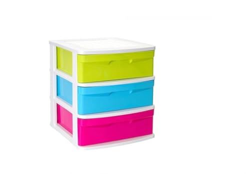 Kommode mit 3 Schubladen, PVC, fröhliche Farben, 39 x 40 x 49,5 cm Kommode mit 3 Schubladen, PVC, fröhliche Farben, 39 x 40 x 49,5 cm von DRW