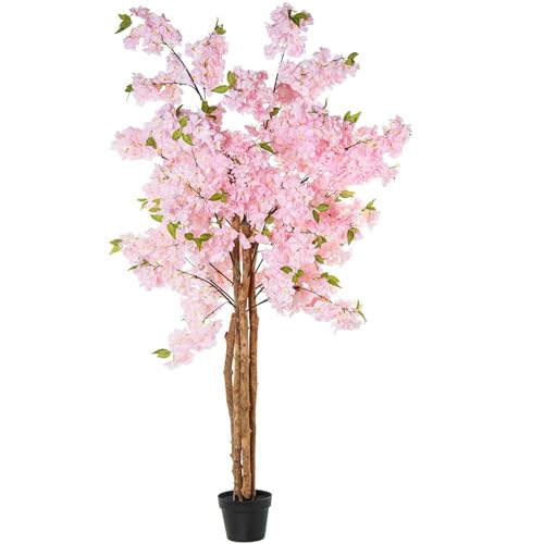 Künstliche Pflanze eines Kirschbaums mit 4 PVC-Stämmen in Kirschrosa, 180 x 30 x 30 cm Künstliche Pflanze eines Kirschbaums mit 4 PVC-Stämmen in Kirschrosa, 180 x 30 x 30 cm von DRW