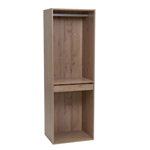 Modularer Schrank mit Hosenstange aus PB in Natur Modularer Schrank mit Hosenstange aus PB in Natur von DRW