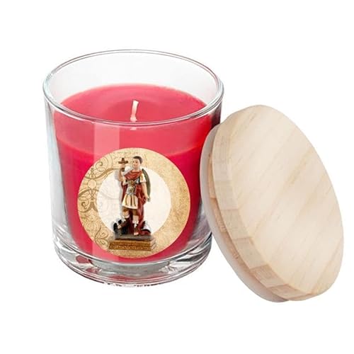 Rote Kerze San Expedito Glas mit Deckel in Box mit Geschichte 7 x 7 x 8,5 cm Rote Kerze San Expedito Glas mit Deckel in Box mit Geschichte 7 x 7 x 8,5 cm von DRW
