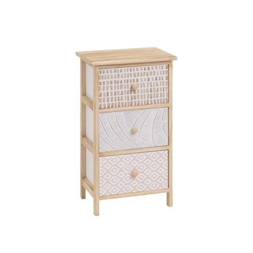 Schrank mit 3 Schubladen aus MDF Holz in Natur von DRW