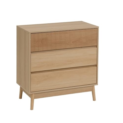 Schrank mit 3 Schubladen aus PB in Natur Schrank mit 3 Schubladen aus PB in Natur von DRW