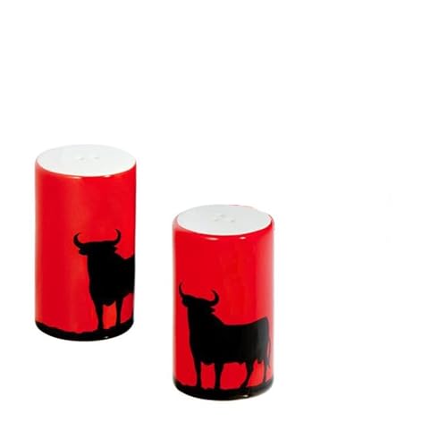 Set Salz und Pfeffer Stier rot und schwarz 7x4 cm von DRW