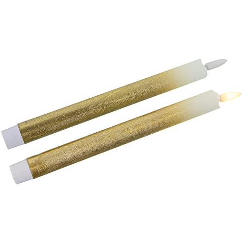 DRW Set mit 6 LED-Wachskerzen mit goldenem Schalter 2 x 24 cm DRW Set mit 6 LED-Wachskerzen mit goldenem Schalter 2 x 24 cm von DRW