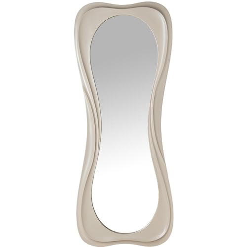 Standspiegel in Form aus MDF, weiß lackiert, 70 x 4 x 175 cm von DRW