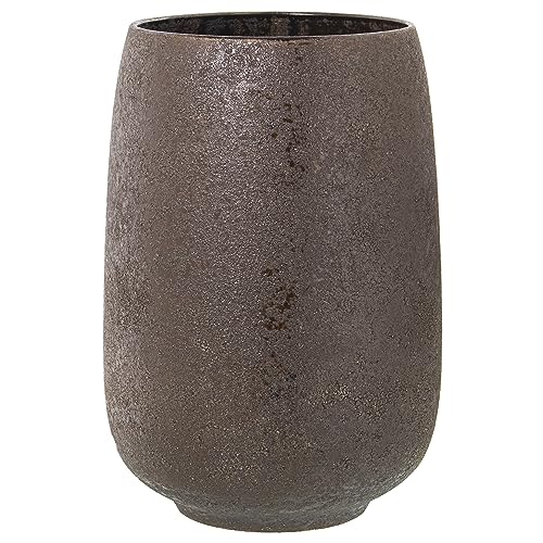 Tischvase aus Keramik in Dunkelbraun mit Sand-Textur, 23 x 26 cm Tischvase aus Keramik in Dunkelbraun mit Sand-Textur, 23 x 26 cm von DRW