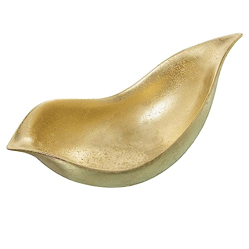 DRW Tischvase aus Keramik in Gold, 18 x 40 x 17 cm von DRW