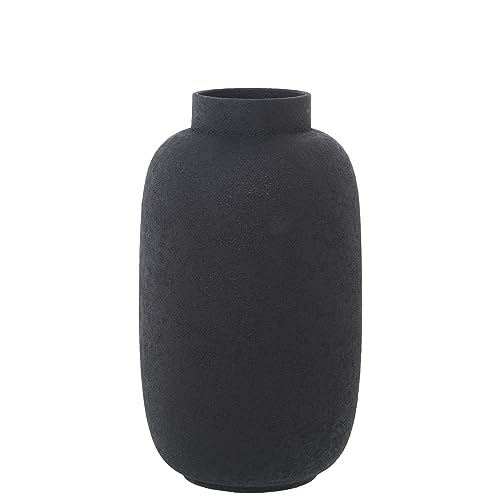 Tischvase aus Keramik in Schwarz, Sand-Textur, 20 x 34 cm Tischvase aus Keramik in Schwarz, Sand-Textur, 20 x 34 cm von DRW