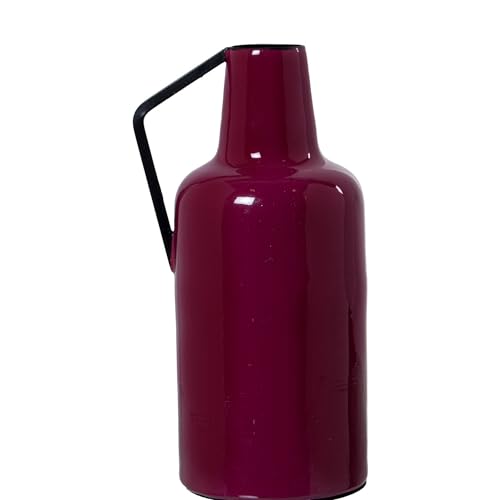 Tischvase aus emailliertem Metall, Dunkelrosa, 10 x 14 x 24 cm Tischvase aus emailliertem Metall, Dunkelrosa, 10 x 14 x 24 cm von DRW