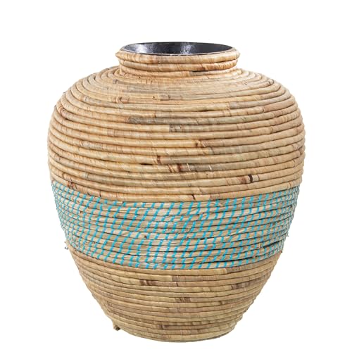 Tischvase mit Meergras, Natur und Blau, 36 x 39 cm Tischvase mit Meergras, Natur und Blau, 36 x 39 cm von DRW