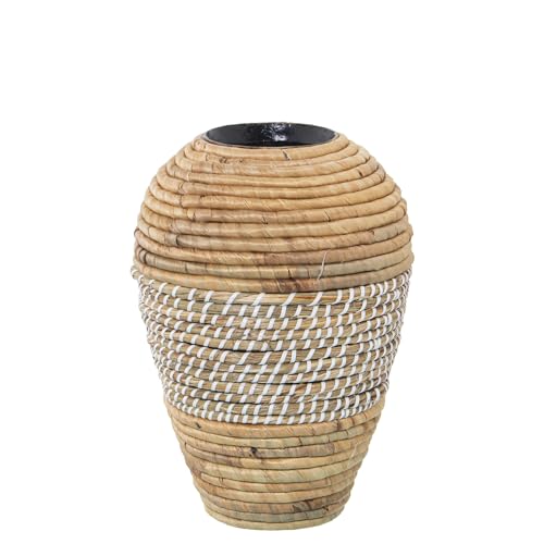 Tischvase mit Meergras in Natur und Weiß, 21 x 31 cm Tischvase mit Meergras in Natur und Weiß, 21 x 31 cm von DRW