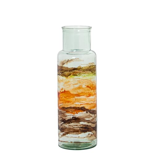 Vase aus recyceltem Glas, Mehrfarbig, 15 x 45 cm, Öffnung 9 cm von DRW