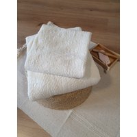 Badetücher-Set 2-Tlg. | Naturweiß Aus 100%-Leinen von DRWDistribution