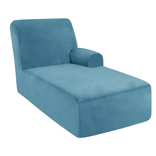 DRXRD Chaise Couch Cover mit Arm Chaise Lounge Slipcover Stretch Sofa Slipcover Haustiermöbel Stretch Couch Cover waschbar Peacock Blue Right DRXRD Chaise Couch Cover mit Arm Chaise Lounge Slipcover Stretch Sofa Slipcover Haustiermöbel Stretch Couch Cover waschbar Peacock Blue Right von DRXRD