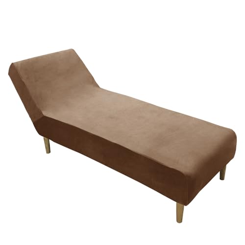 DRXRD Chaise Lounge Cover Stretch Armless Stuhl Slipbezug für Wohnzimmer im Innenraum Schlafzimmer weiche Jacquard Stoffmaschine Waschbar Genuine Leather von DRXRD