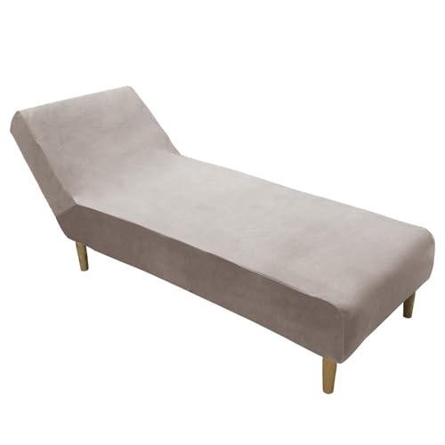 DRXRD Chaise Lounge Cover Stretch Armless Stuhl Slipbezug für Wohnzimmer im Innenraum Schlafzimmer weiche Jacquard Stoffmaschine Waschbar Light Brown DRXRD Chaise Lounge Cover Stretch Armless Stuhl Slipbezug für Wohnzimmer im Innenraum Schlafzimmer weiche Jacquard Stoffmaschine Waschbar Light Brown von DRXRD