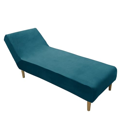 DRXRD Chaise Lounge Cover Stretch Armless Stuhl Slipbezug für Wohnzimmer im Innenraum Schlafzimmer weiche Jacquard Stoffmaschine Waschbar Water Blue von DRXRD