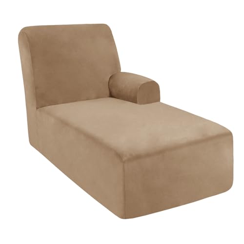 DRXRD Einzelarm -Chaise Lounge Cover - Chaise Stuhl Slipcover - Lounge -Sofa -Abdeckung - Weiche Samt -Schecks - 1 -teilige Form Fit Chase Covers Genuine Leather Right DRXRD Einzelarm -Chaise Lounge Cover - Chaise Stuhl Slipcover - Lounge -Sofa -Abdeckung - Weiche Samt -Schecks - 1 -teilige Form Fit Chase Covers Genuine Leather Right von DRXRD