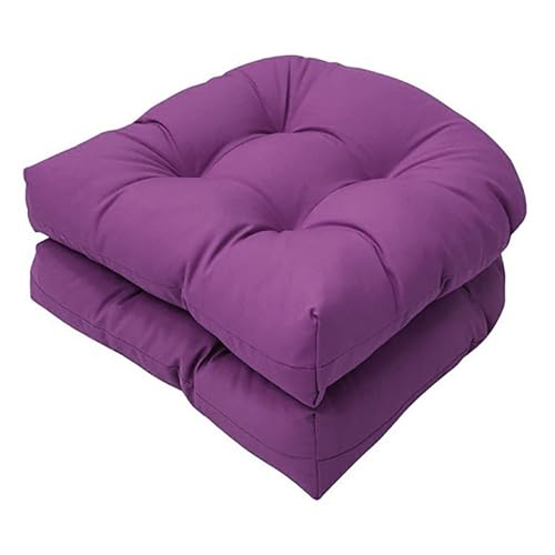 DRXRD Stuhlkissen für Draußen 2er-Pack, 48 x 48 cm, Wetterfeste und Lichtechte Auflagen mit Hochwertiger PP-Füllung für Gartenmöbel(Purple,Regular(48x48)) von DRXRD