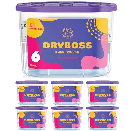 DRYBOSS Packung mit 6 Luftentfeuchtern, feuchtigkeitsabsorbierend, für Schränke, Innenräume, Schubladen, Zimmer, Wand, Auto, entfernt Gerüche und Feuchtigkeit. Verhindert Kondensation DRYBOSS Packung mit 6 Luftentfeuchtern, feuchtigkeitsabsorbierend, für Schränke, Innenräume, Schubladen, Zimmer, Wand, Auto, entfernt Gerüche und Feuchtigkeit. Verhindert Kondensation von DRYBOSS
