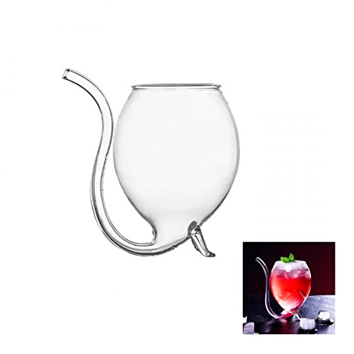 DRYEN Kreatives Vampir-Weinglas 4er-Set, 300 ml, transparentes Vampirglas mit integriertem Strohhalm, coole Cocktailgläser für Zuhause, Bar, Party, Club, Geschenk von DRYEN