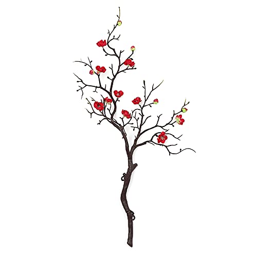DRYEN Künstliche Pflaumenblüten, 54 cm, künstliche Pflaumenzweige, Seidenimitation, für Zuhause, Büro, Tisch, Hochzeit, Party, Dekoration, 4 Stück von DRYEN