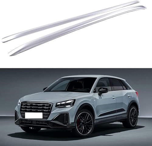 DRYFAL 2 Stück Auto Dachträger Längsstange für Audi Q2 Q2L 2018-2023 Aluminium Dachträger Vertikale Stange Transport Reisezubehör von DRYFAL