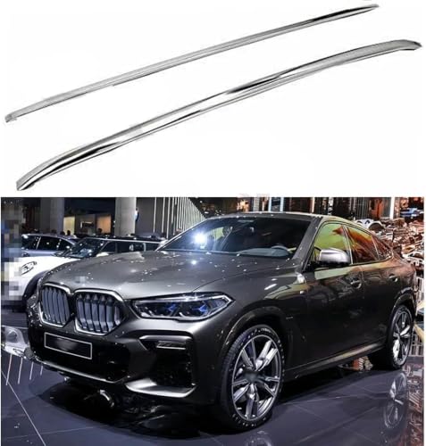 DRYFAL 2 Stück Auto Dachträger Längsstange für BMW X6 G06 2020 2021 Aluminium Dachträger Vertikale Stange Transport Reisezubehör von DRYFAL