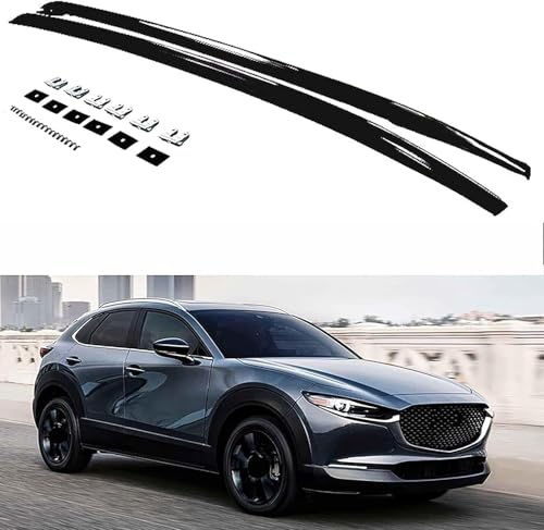 DRYFAL 2 Stück Auto Dachträger Längsstange für Mazda CX 30 2020 2021 2022 Aluminium Dachträger Vertikale Stange Transport Reisezubehör von DRYFAL