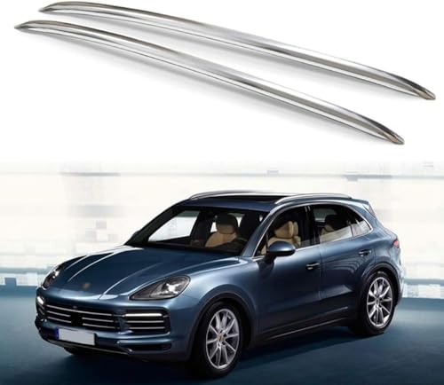 DRYFAL 2 Stück Auto Dachträger Längsstange für Porsche Cayenne 2018 2019 2020 Aluminium Dachträger Vertikale Stange Transport Reisezubehör von DRYFAL