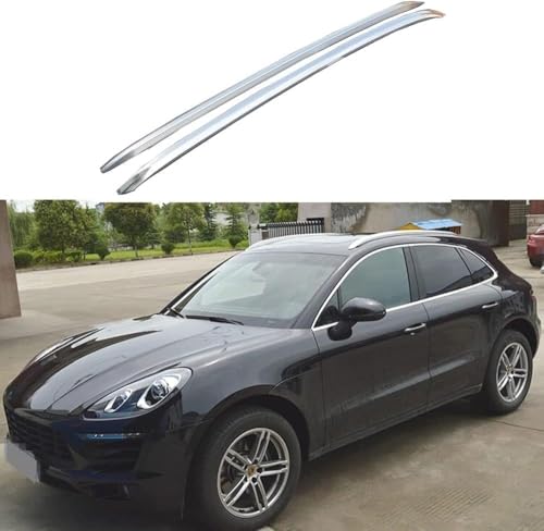 DRYFAL 2 Stück Auto Dachträger Längsstange für Porsche Macan 2014-2023 Aluminium Dachträger Vertikale Stange Transport Reisezubehör von DRYFAL