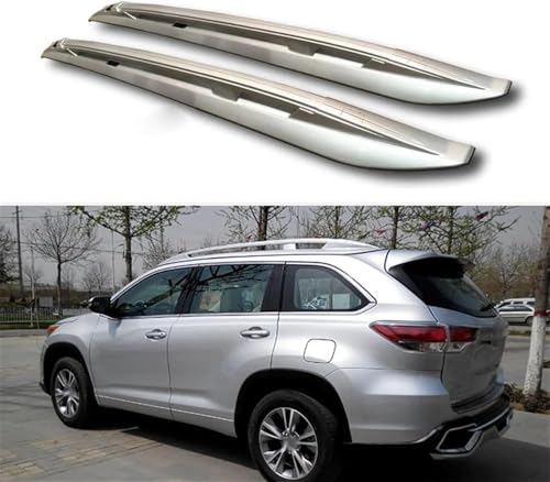 DRYFAL 2 Stück Auto Dachträger Längsstange für Toyota Highlander Kluger 2014-2019 Aluminium Dachträger Vertikale Stange Transport Reisezubehör von DRYFAL