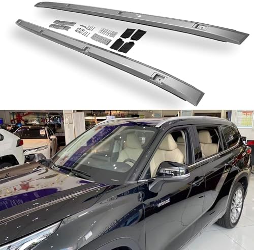 DRYFAL 2 Stück Auto Dachträger Längsstange für Toyota Highlander XU70 2020-2022 Aluminium Dachträger Vertikale Stange Transport Reisezubehör von DRYFAL
