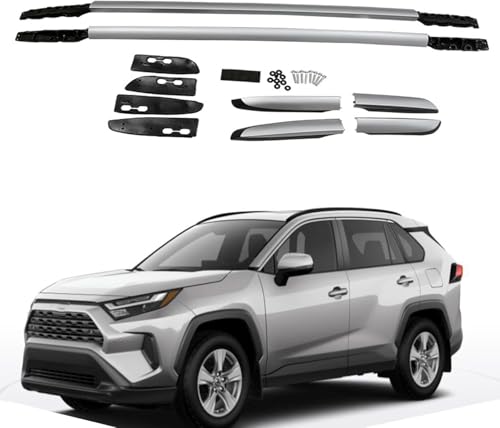 DRYFAL 2 Stück Auto Dachträger Längsstange für Toyota RAV4 2014-2018 Aluminium Dachträger Vertikale Stange Transport Reisezubehör von DRYFAL