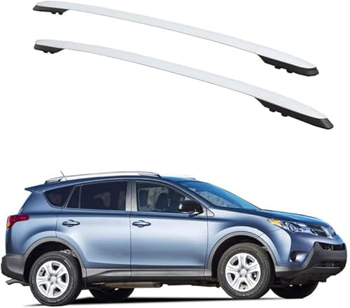 DRYFAL 2 Stück Auto Dachträger Längsstange für Toyota RAV4 2014-2018 Aluminium Dachträger Vertikale Stange Transport Reisezubehör von DRYFAL