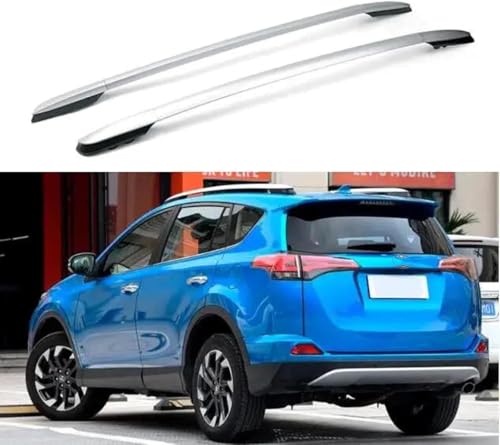 DRYFAL 2 Stück Auto Dachträger Längsstange für Toyota RAV4 2014-2019 Aluminium Dachträger Vertikale Stange Transport Reisezubehör von DRYFAL