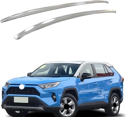 DRYFAL 2 Stück Auto Dachträger Längsstange für Toyota RAV4 2020 Aluminium Dachträger Vertikale Stange Transport Reisezubehör von DRYFAL